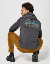 Męska Bluza Z Kapturem Wrangler Hoodie Faded Black 112357336 W6M9014116